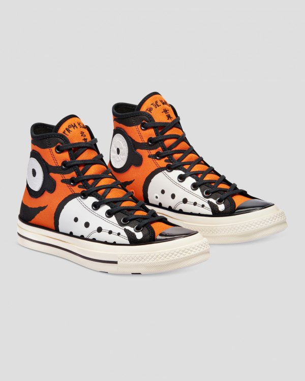 Converse X Soulgoods Chuck 70 Orange Hvide Sko Danmark - Converse Høje Sneakers Herre - 85321DSGF